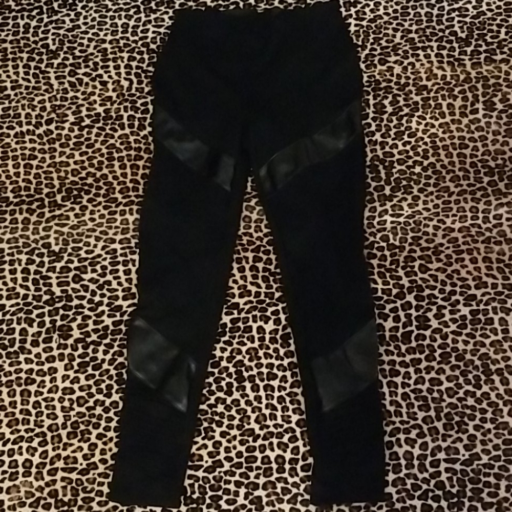 Bebe Faux Leather Moto Pants nwot